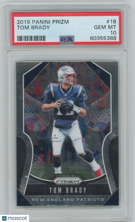 2019 Panini Prizm Tom Brady #18 PSA 10
