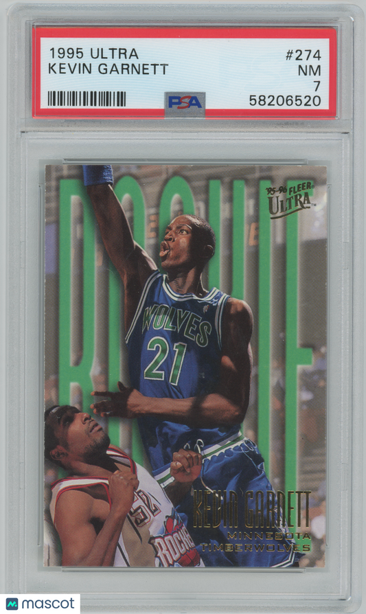 1995 Ultra #274 - Kevin Garnett - Timberwolves ROOKIE HOF - PSA