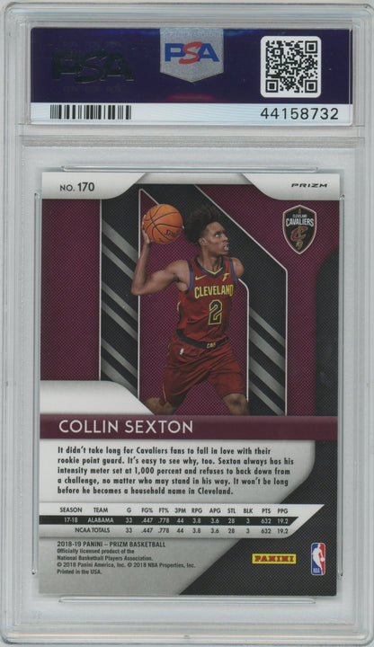 2018 Panini Prizm Collin Sexton ROOKIE #170 Silver Prizm PSA 9