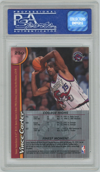 1998 Finest Vince Carter ROOKIE #230 PSA 9