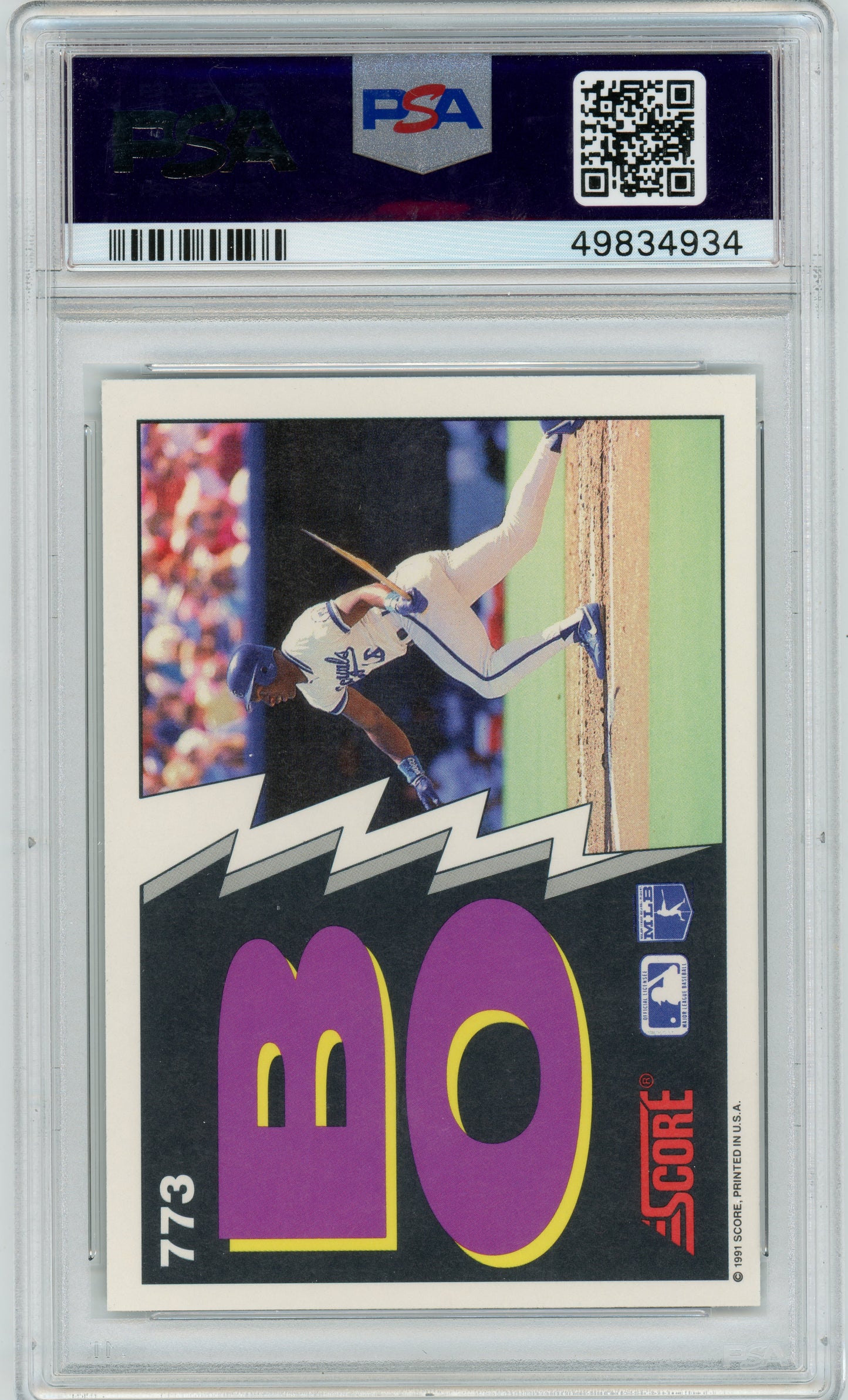 1991 Score - Bo Jackson #773 - ICONIC BAT BREAKER - PSA 8