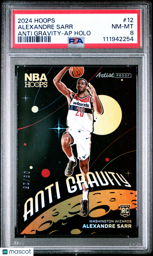 2024 Hoops Anti Gravity Ap Holo #12 - Alexandre Sarr /25 - ROOKIE - 9/25 - PSA