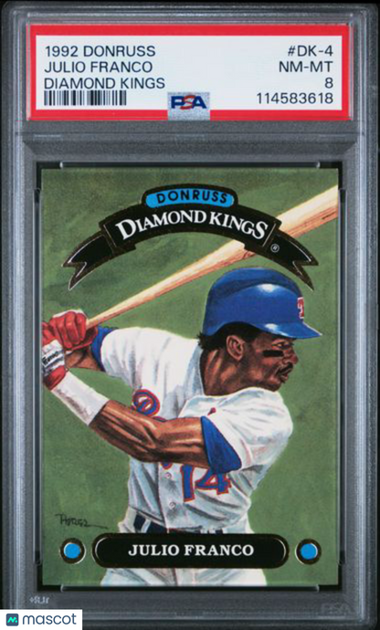 1992 Donruss - Diamond Kings #DK4 - Julio Franco - Texas Rangers - PSA