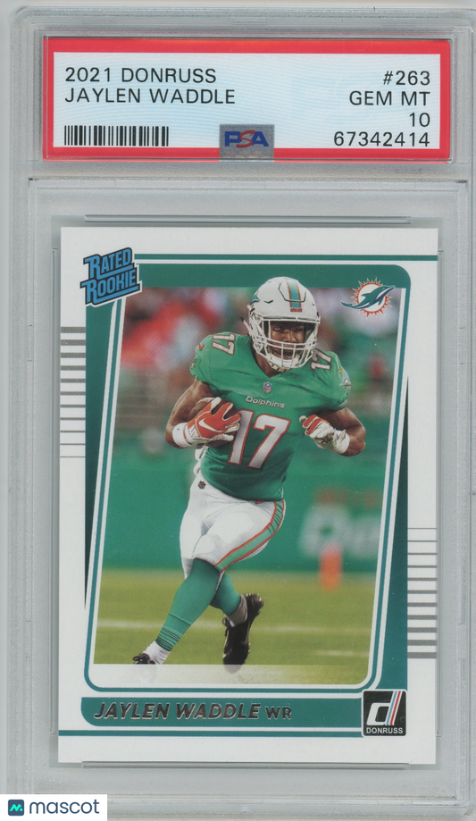 2021 Panini Donruss Jaylen Waddle ROOKIE #263 PSA 10
