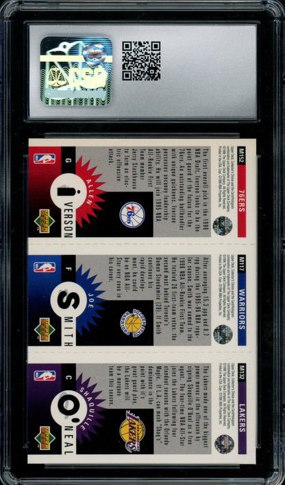 1996 Collector's Choice - Joe Smith/Allen Iverson/Shaquille O'Neal -Mini - CSG 9