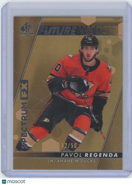 2022-23 SP Authentic Hockey Pavol Regenda #S-54 Future Watch Gold 12/50