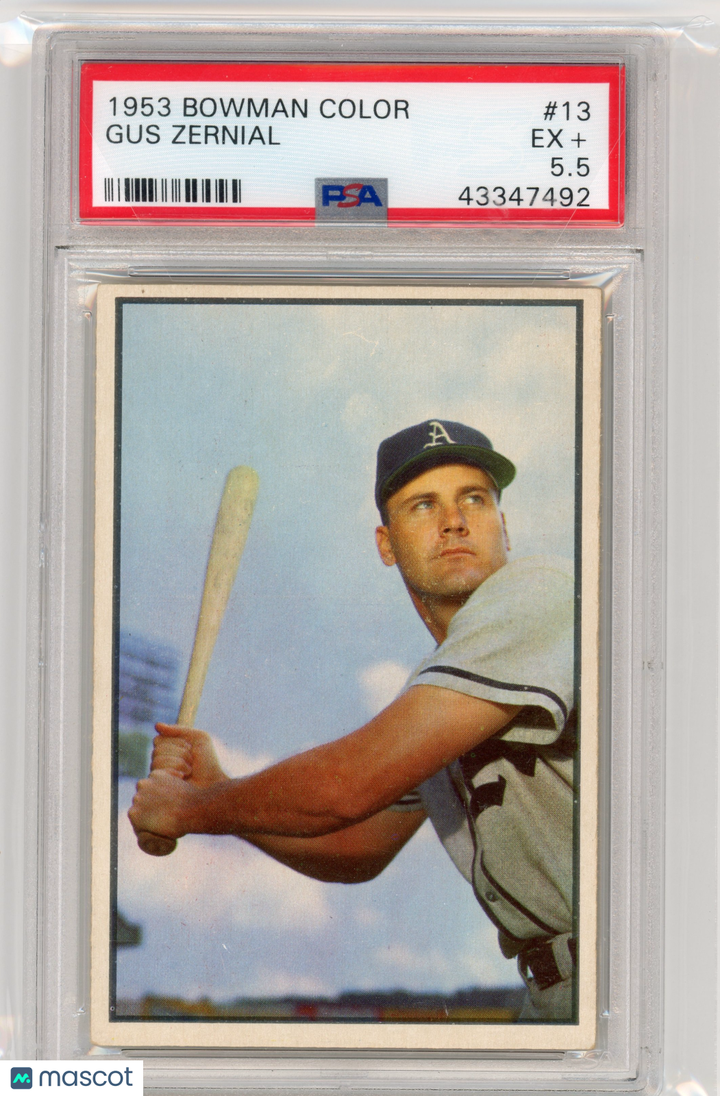1953 Bowman Color Gus Zernial #13 PSA 5.5