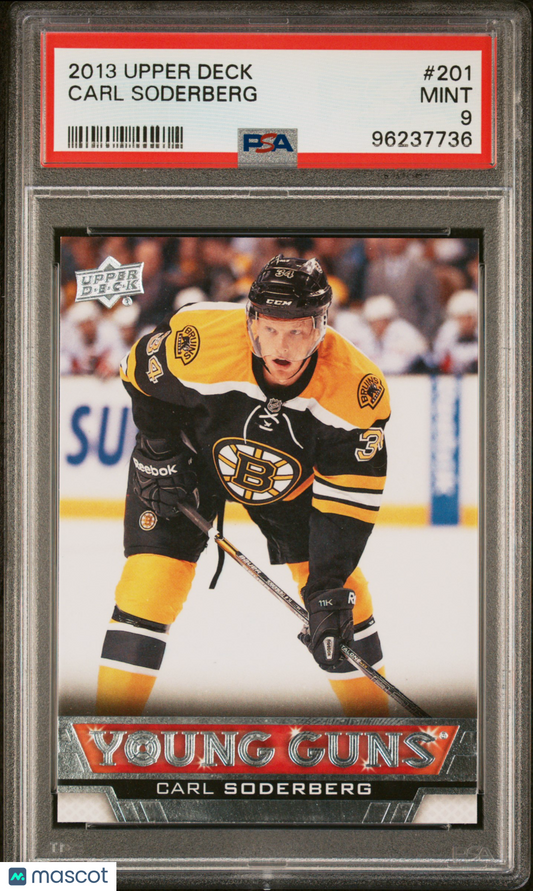 2013 Upper Deck Hockey Young Guns #201 Carl Soderberg RC Rookie PSA 9 ROOKIE