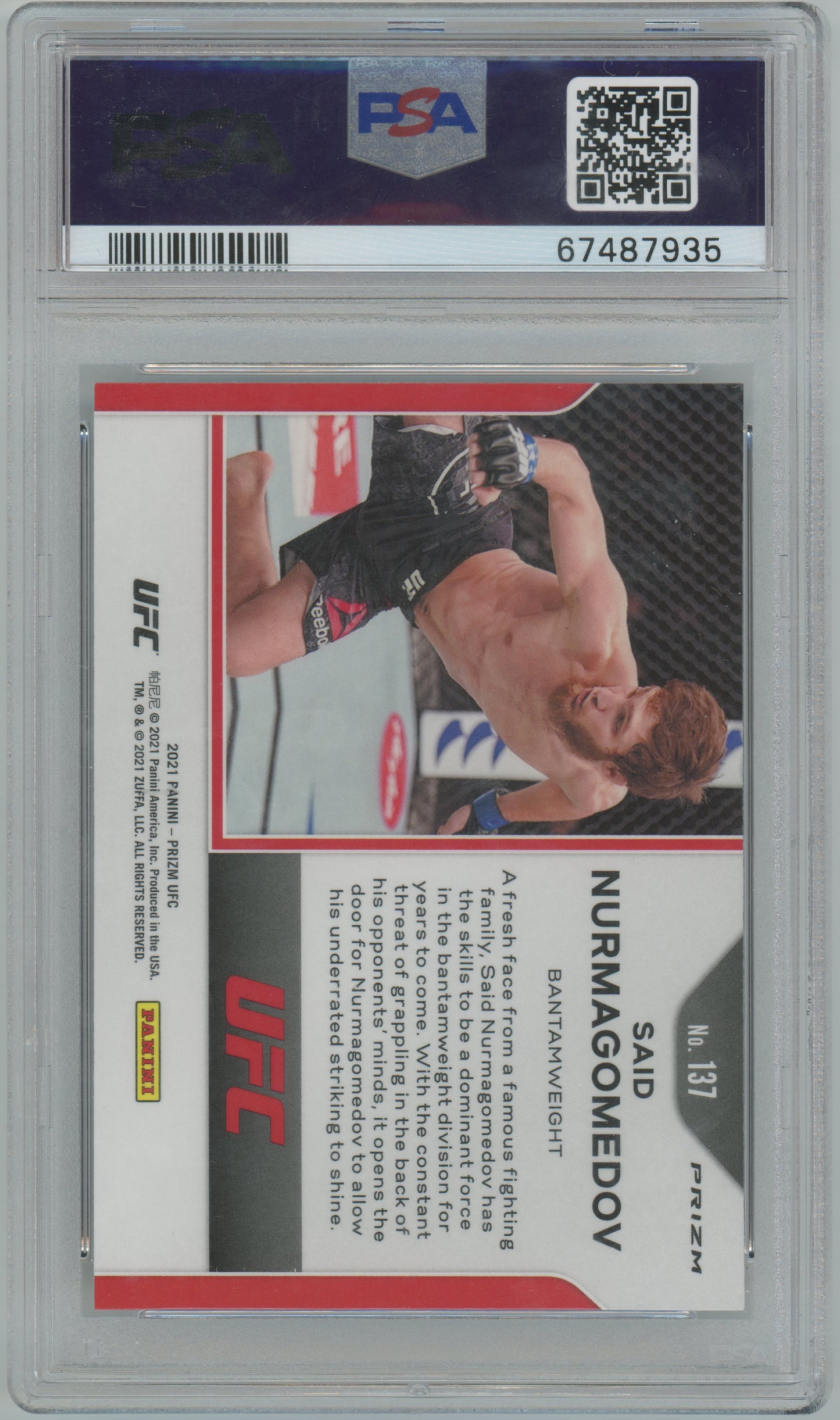 2021 Panini Prizm UFC Said Nurmagomedov #137 Silver PSA 9