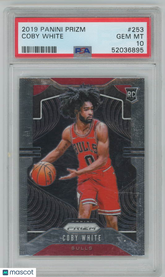 2019 Panini Prizm Coby White ROOKIE #253 PSA 10
