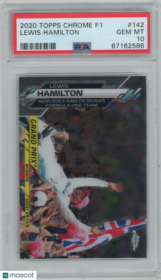 2020 Topps Chrome Formula 1 Lewis Hamilton #142 PSA 10