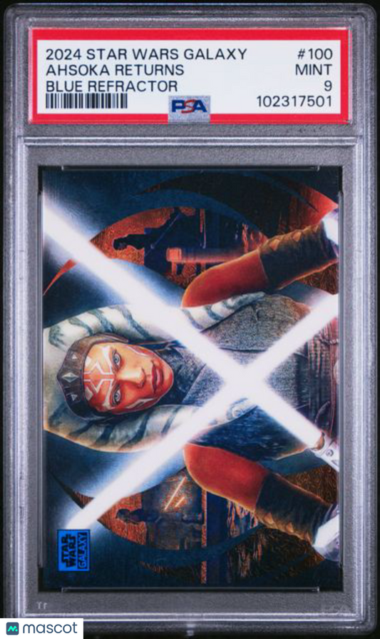 2024 Star Wars Galaxy - Ahsoka Returns  #100 - Blue Refractor /150 - PSA - /150