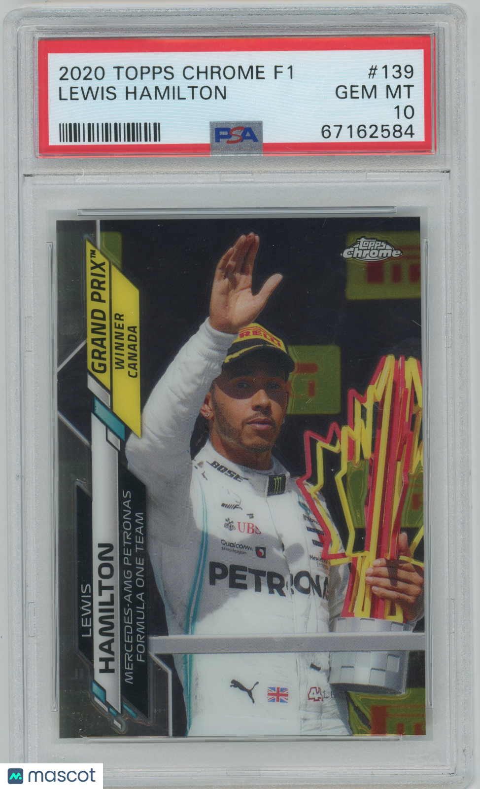 2020 Topps Chrome Formula 1 Lewis Hamilton #139 PSA 10