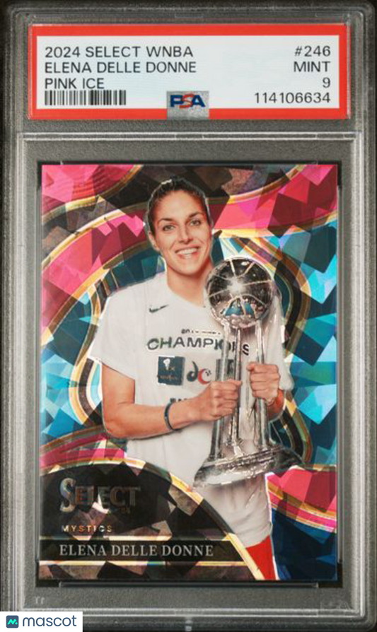2024 Panini Select WNBA - Pink Ice Prizm - Elena Delle Donne Mystics - PSA 9