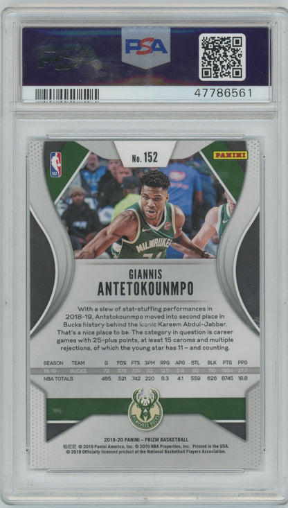 2019 Panini Prizm Giannis Antetokounmpo #152 PSA 10