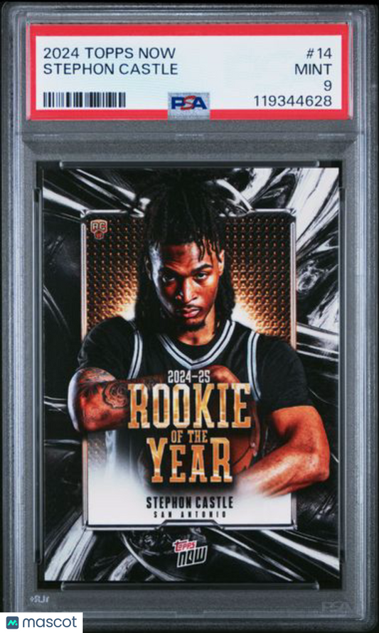2025 Topps Now Basketball - Stephon Castle - ROY - Spurs - PSA - ROOKIE