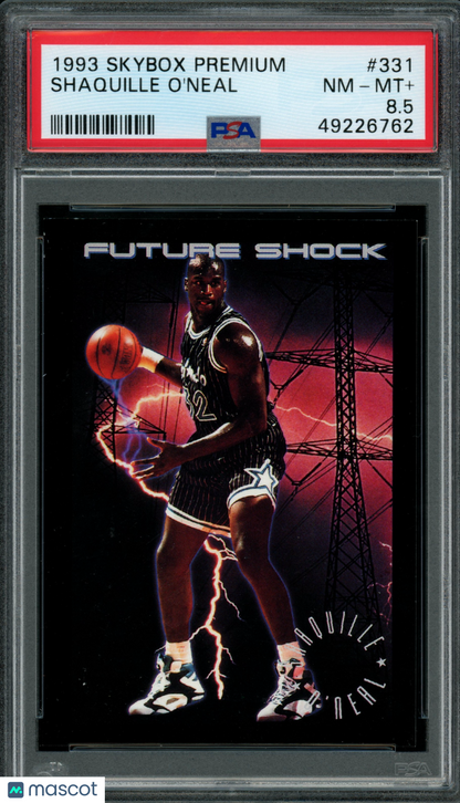 1993 Skybox Premium - Shaquille O'Neal #331 - Future Shock - PSA 8.5