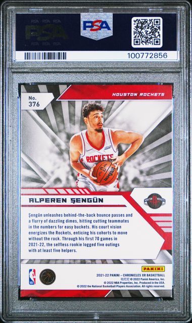 2021 Chronicles #378 Green  - Alperen Sengun - Rockets ROOKIE - PSA