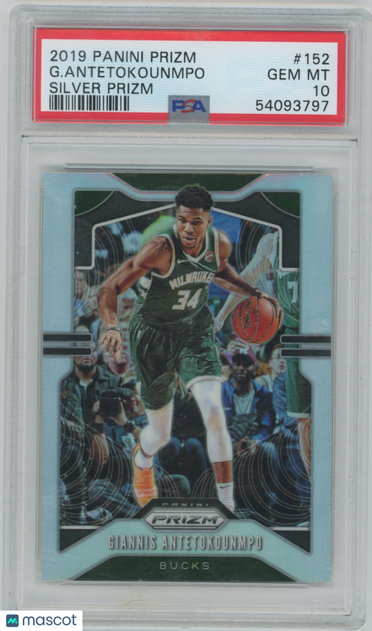 2019 Panini Prizm Giannis Antetokounmpo #152 Silver PSA 10