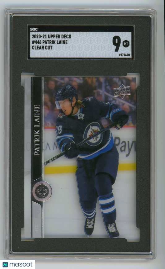 2020-21 Upper Deck Hockey Clear Cut #446 Patrik Laine Maple Leafs SGC 9 MINT