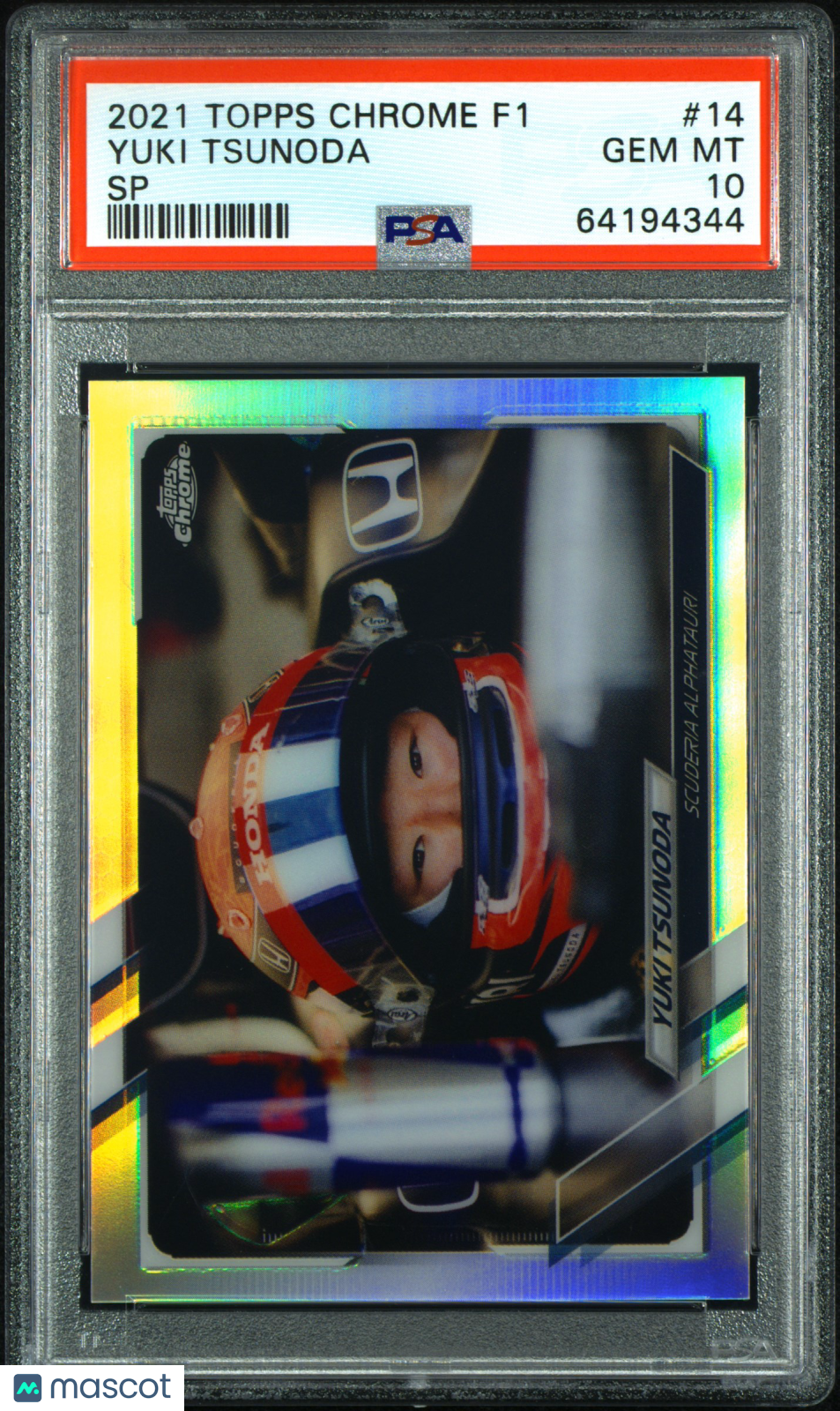 2021 Topps Chrome F1 - Yuki Tsunoda #14b SP - PSA 10 - SP - PSA 10