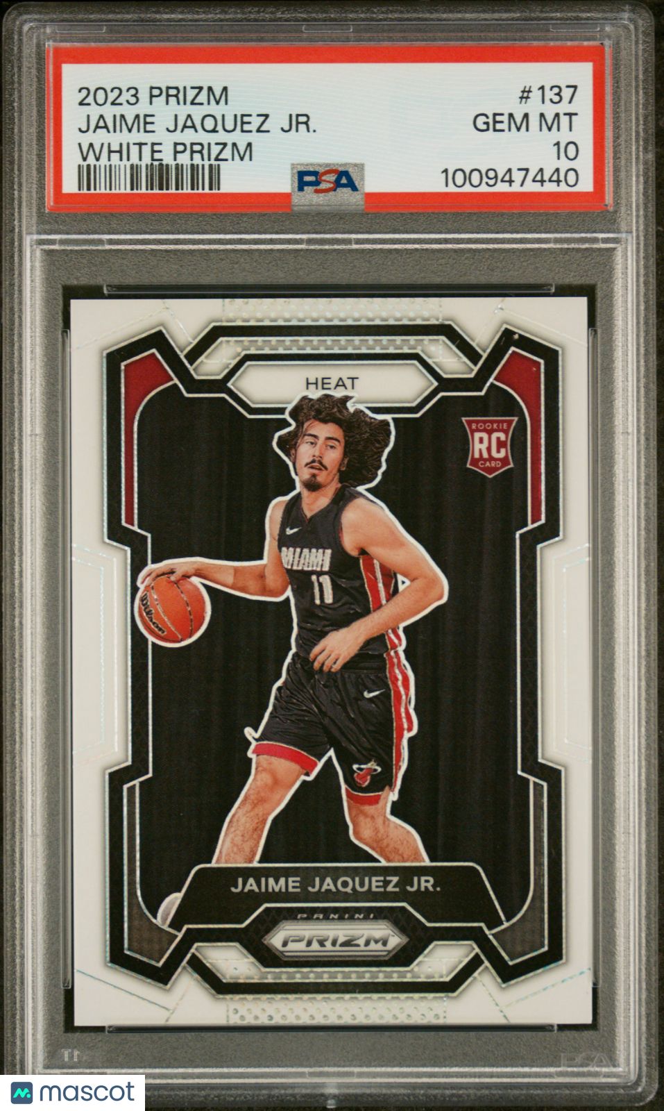 2023 Panini Prizm - Jaime Jaquez JR. - ROOKIE /175 - White Prizm /175 - PSA 10