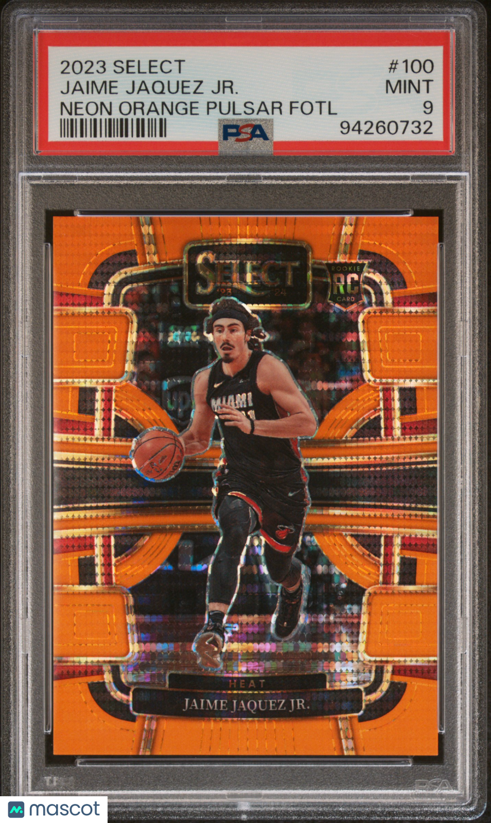 2023 Panini Select - Jaime Jaquez JR. - Neon Orange Pulsar FOTL /15 - PSA - /15