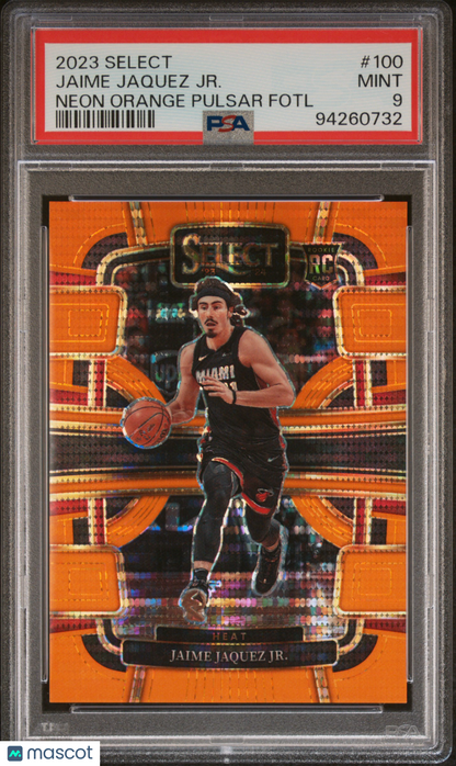 2023 Panini Select - Jaime Jaquez JR. - Neon Orange Pulsar FOTL /15 - PSA - /15