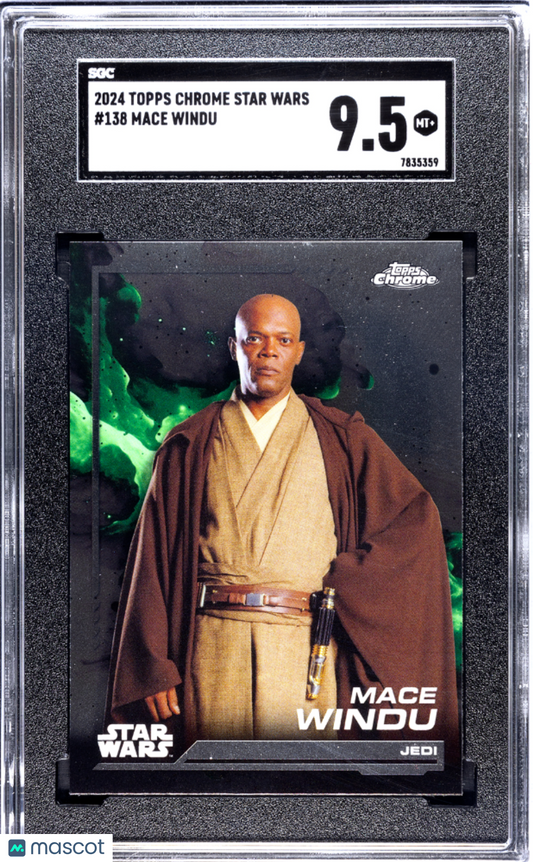2024 Topps Chrome Star Wars Mace Windu #138 SGC 9.5