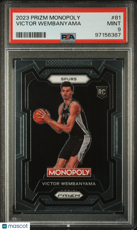 2023 Panini Prizm Monopoly Victor Wembanyama ROOKIE #81 PSA 9