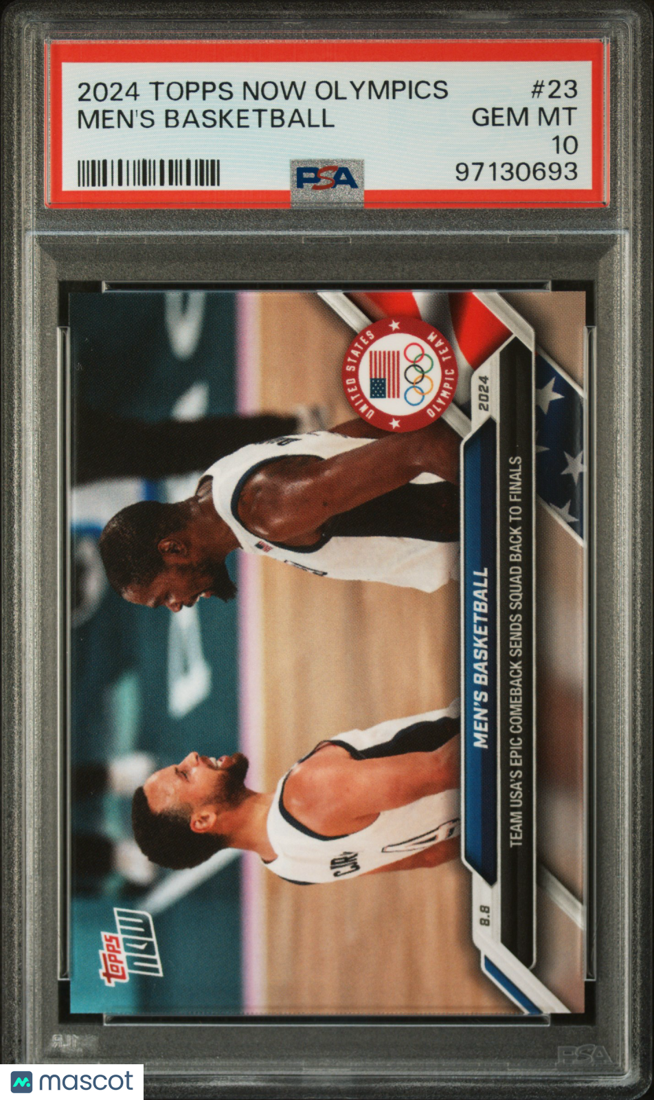 2024 Topps Now Olympic Games Kevin Durant Stephen Curry #23 PSA 10
