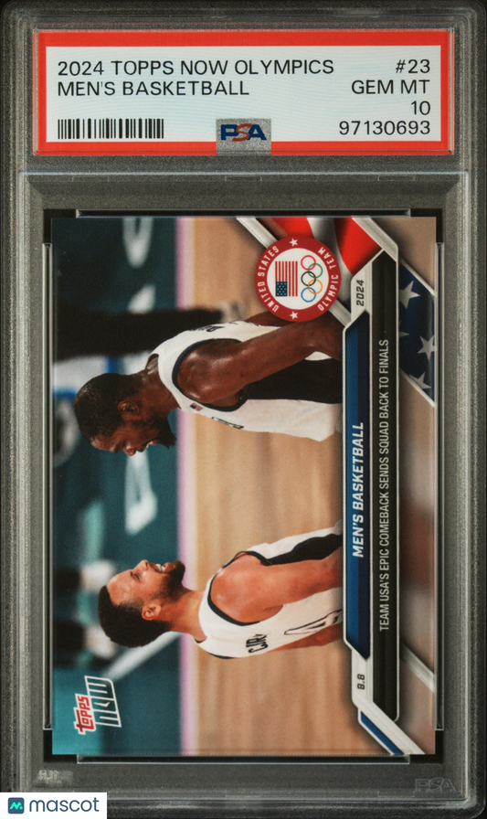 2024 Topps Now Olympic Games Kevin Durant Stephen Curry #23 PSA 10
