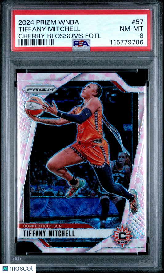 2024 Panini Prizm WNBA - Tiffany Mitchell #57 - Cherry Blossoms /20 - PSA - /20