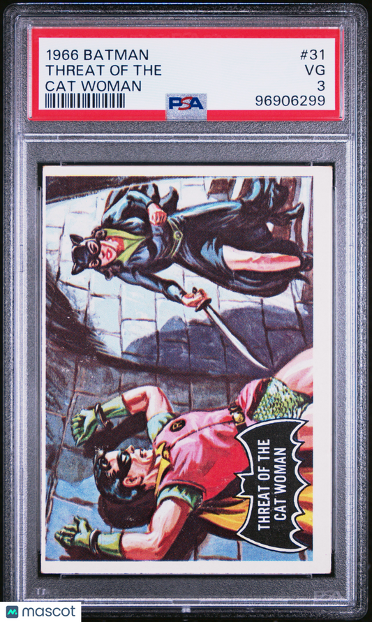 1966 Topps Batman - BLACK BAT - Threat Of The Cat Woman #31 - PSA 3