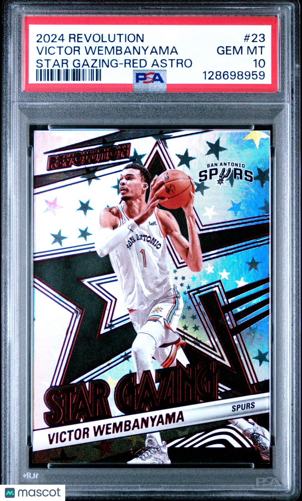 2024 Panini Revolution- Victor Wembanyama - Star Gazing- Red Astro /299 - PSA 10