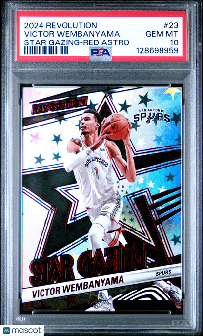2024 Panini Revolution- Victor Wembanyama - Star Gazing- Red Astro /299 - PSA 10