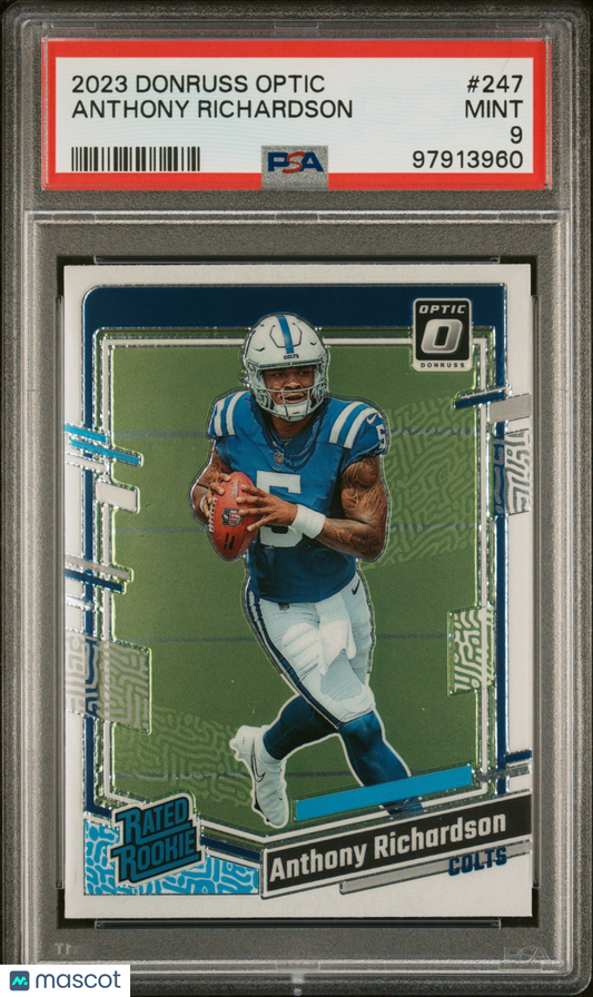 2023 Panini Donruss Optic Anthony Richardson ROOKIE #247 PSA 9