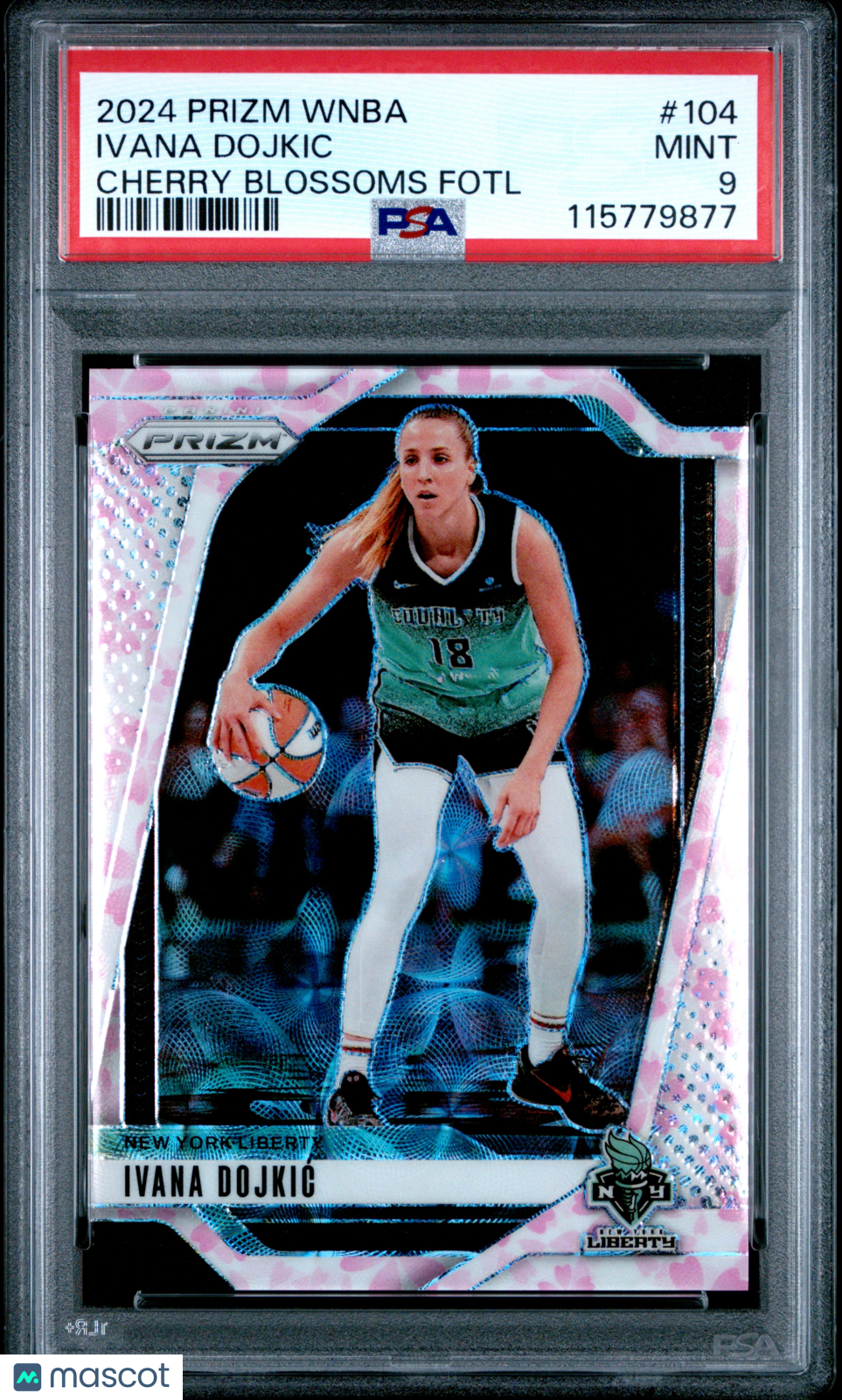 2024 Panini Prizm WNBA- Ivana Dojkic #104 - Cherry Blossoms FOTL /20 - PSA - /20