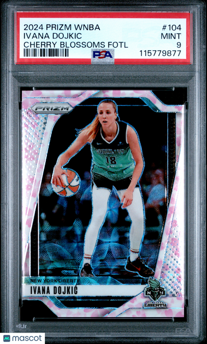 2024 Panini Prizm WNBA- Ivana Dojkic #104 - Cherry Blossoms FOTL /20 - PSA - /20