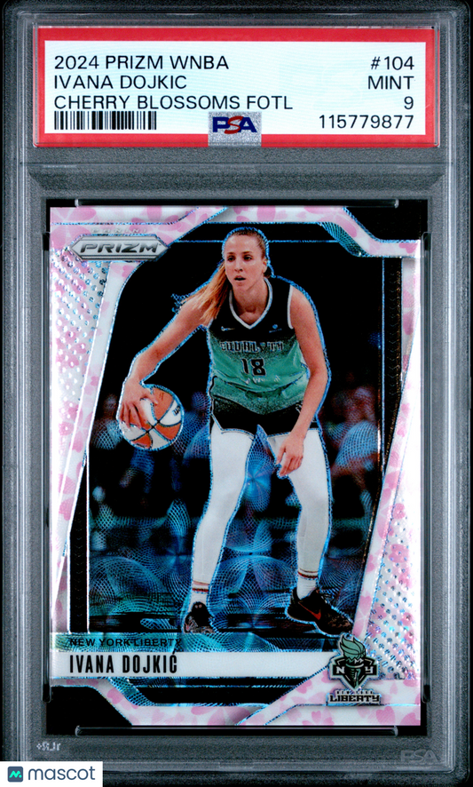 2024 Panini Prizm WNBA- Ivana Dojkic #104 - Cherry Blossoms FOTL /20 - PSA - /20