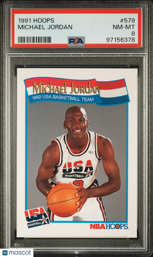 1991 Hoops Michael Jordan #579 PSA 8