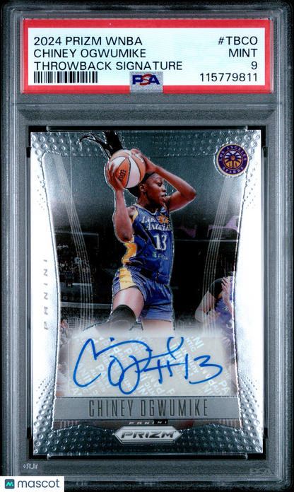 2024 Panini Prizm WNBA - Throwback Sigs - Chiney Ogwumike #TBCO - AUTO - PSA 9