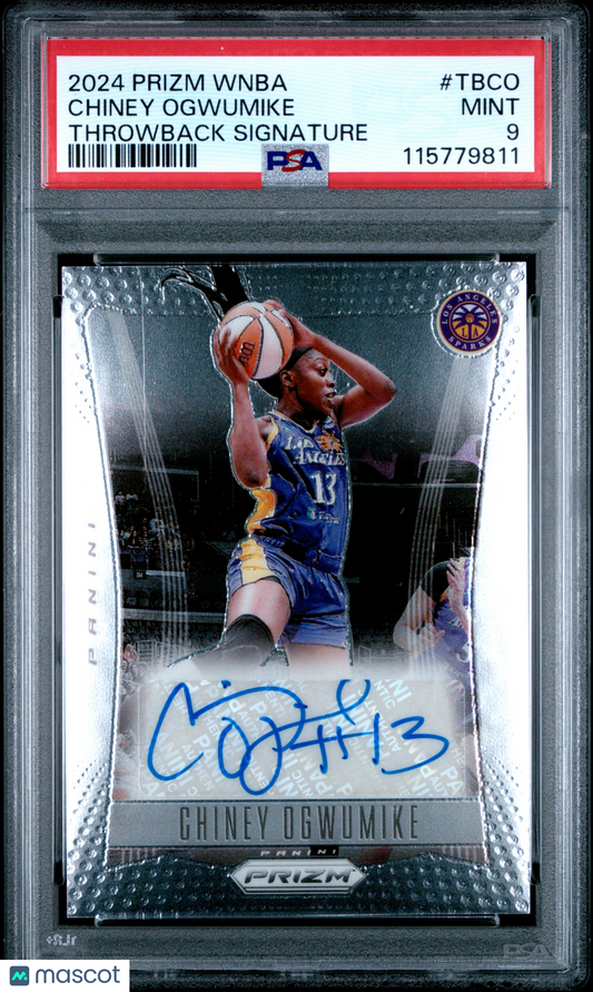 2024 Panini Prizm WNBA - Throwback Sigs - Chiney Ogwumike #TBCO - AUTO - PSA 9