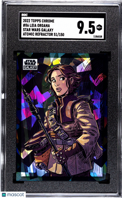 2022 Topps Chrome Star Wars Galaxy Leia Organa - /150 SGC 9.5 - /150