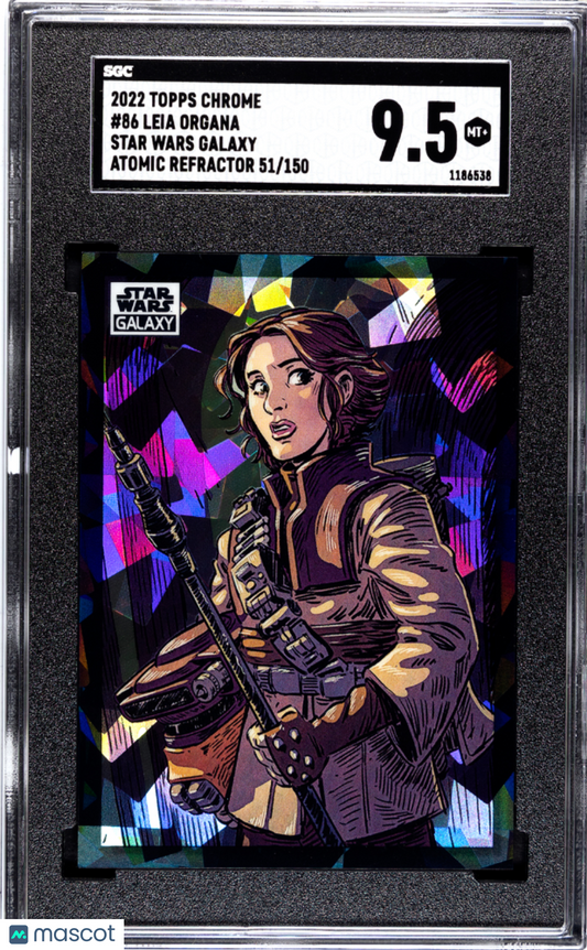 2022 Topps Chrome Star Wars Galaxy Leia Organa - /150 SGC 9.5 - /150