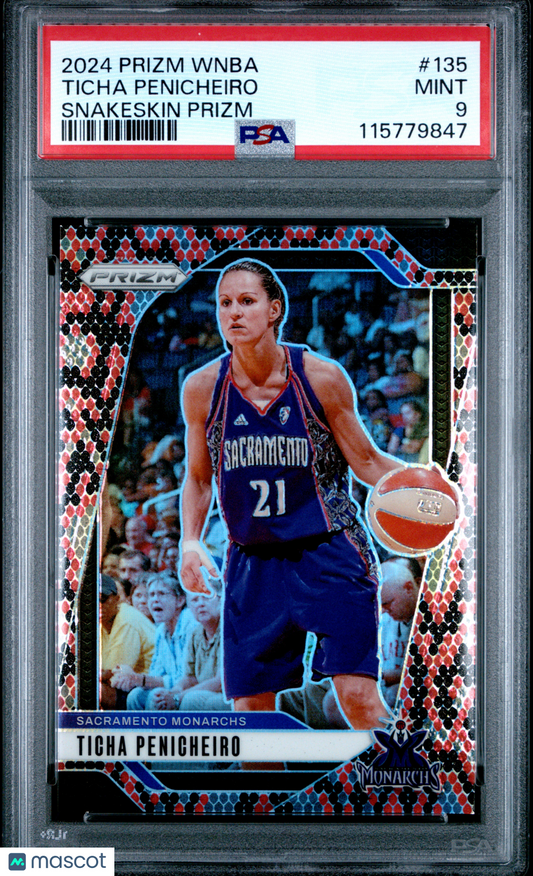 2024 Panini Prizm WNBA - Ticha Penicheiro #135 - Snakeskin SSP - PSA 9