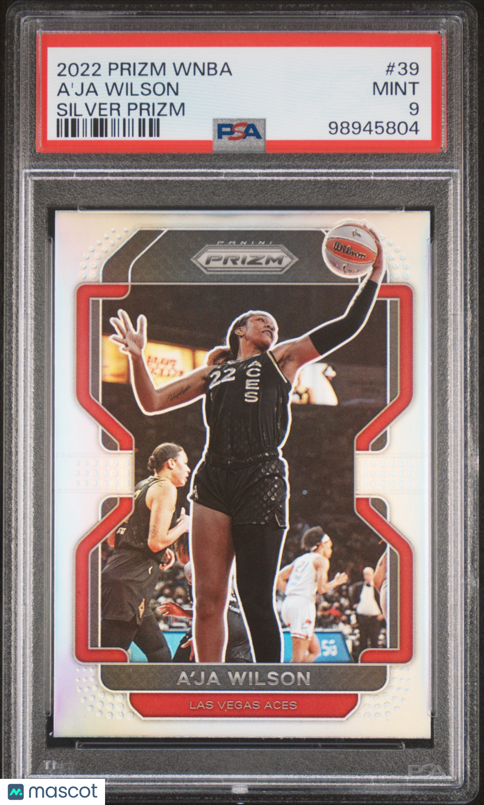 2022 Panini Prizm WNBA - A'ja Wilson #39 - Silver Prizm - PSA 9 - SILVER PRIZM