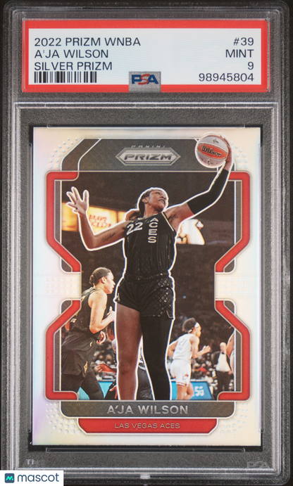 2022 Panini Prizm WNBA - A'ja Wilson #39 - Silver Prizm - PSA 9 - SILVER PRIZM