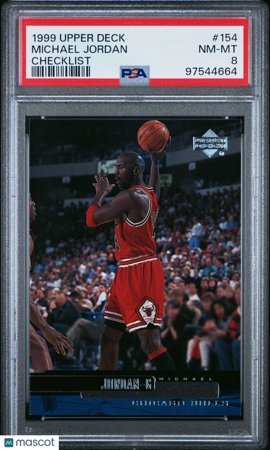 1999 Upper Deck Michael Jordan #154 Checklist PSA 8