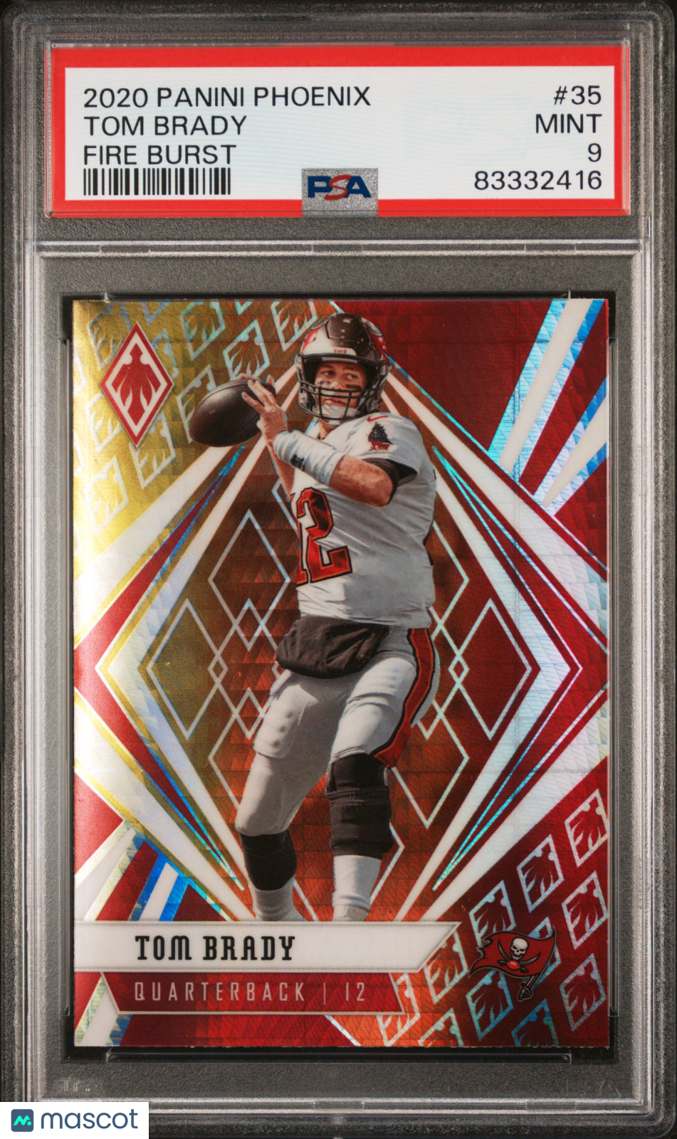 2020 Panini Phoenix - Tom Brady #35 - Fire Burst - Buccaneers - PSA - FIRE BURST